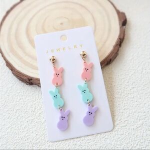Colorful Bunny Drop Earrings